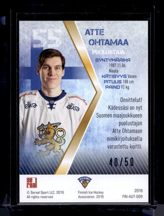 2016 Sereal Team Finland Autograph - Atte Ohtamaa #FIN-AUT-009 /50