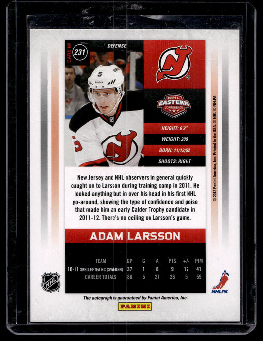 2011-12 Panini Playoff Contenders - Calder Contenders - Adam Larsson #231 /800 RC