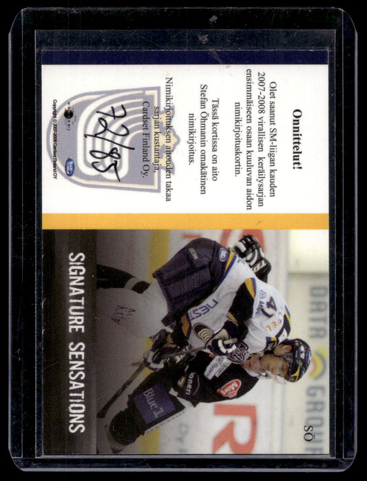 2007-08 Cardset Signature Sensations - Stefan Öhman /85