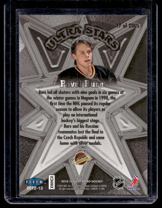 2012-13 Fleer Retro - 1997-98 Ultra Stars Gold Design - Pavel Bure #17US