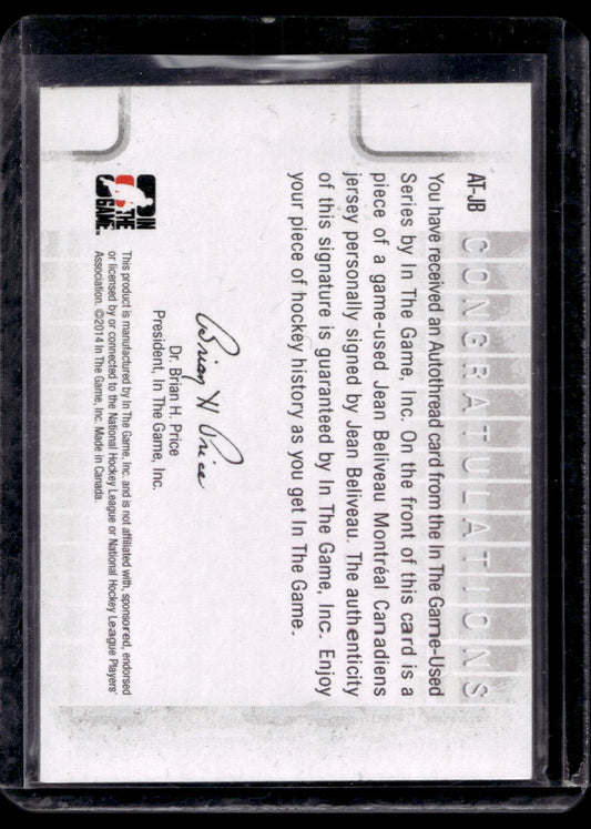 2013-14 In the Game-Used - Autothread - Jean Beliveau #AT-JB PR5