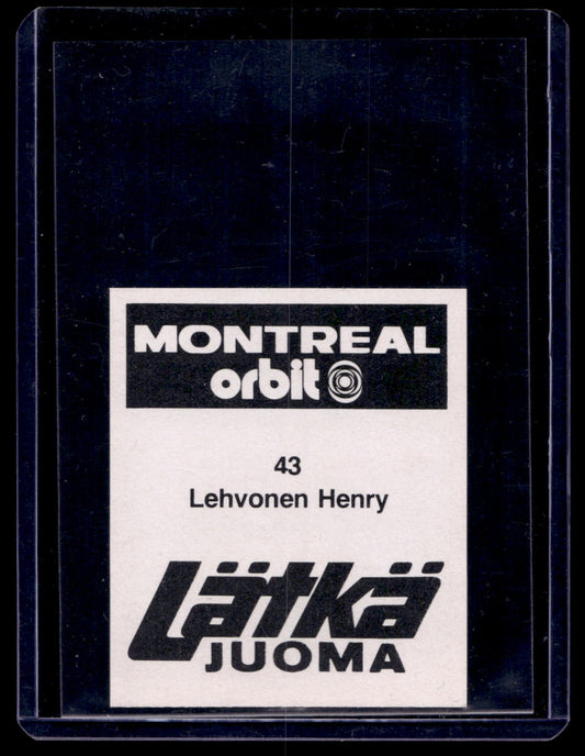 1980 Mallasjuoma Lätkäjuoma - Henry Lehvonen #43