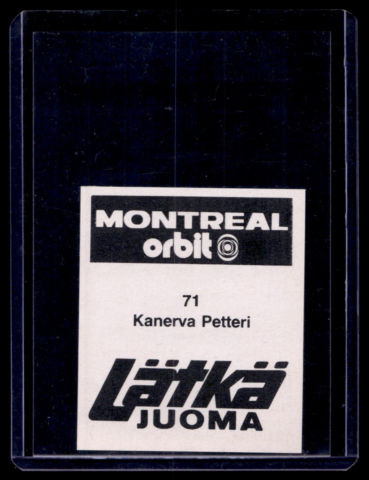 1980 Mallasjuoma Lätkäjuoma - Petteri Kanerva #71