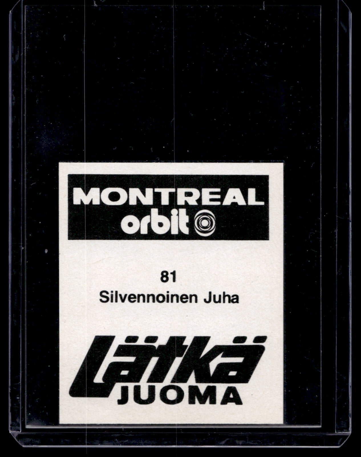 1980 Mallasjuoma Lätkäjuoma - Juha Silvennoinen #81