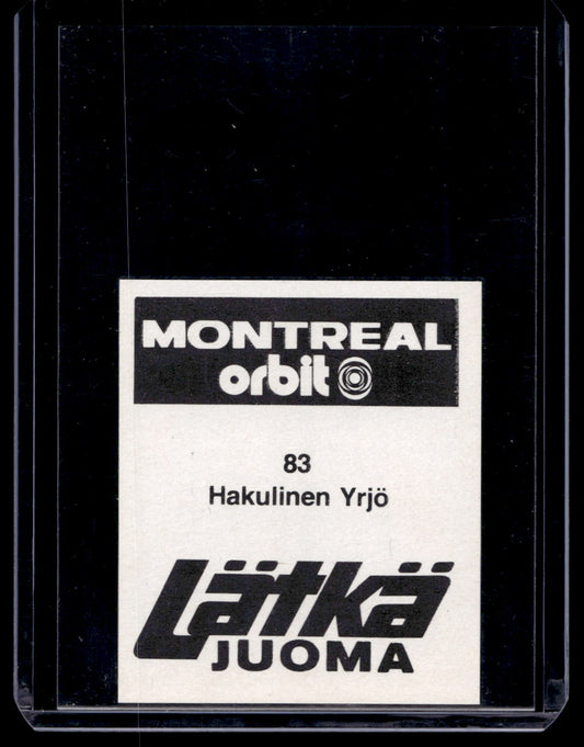 1980 Mallasjuoma Lätkäjuoma - Yrjö Hakulinen #83