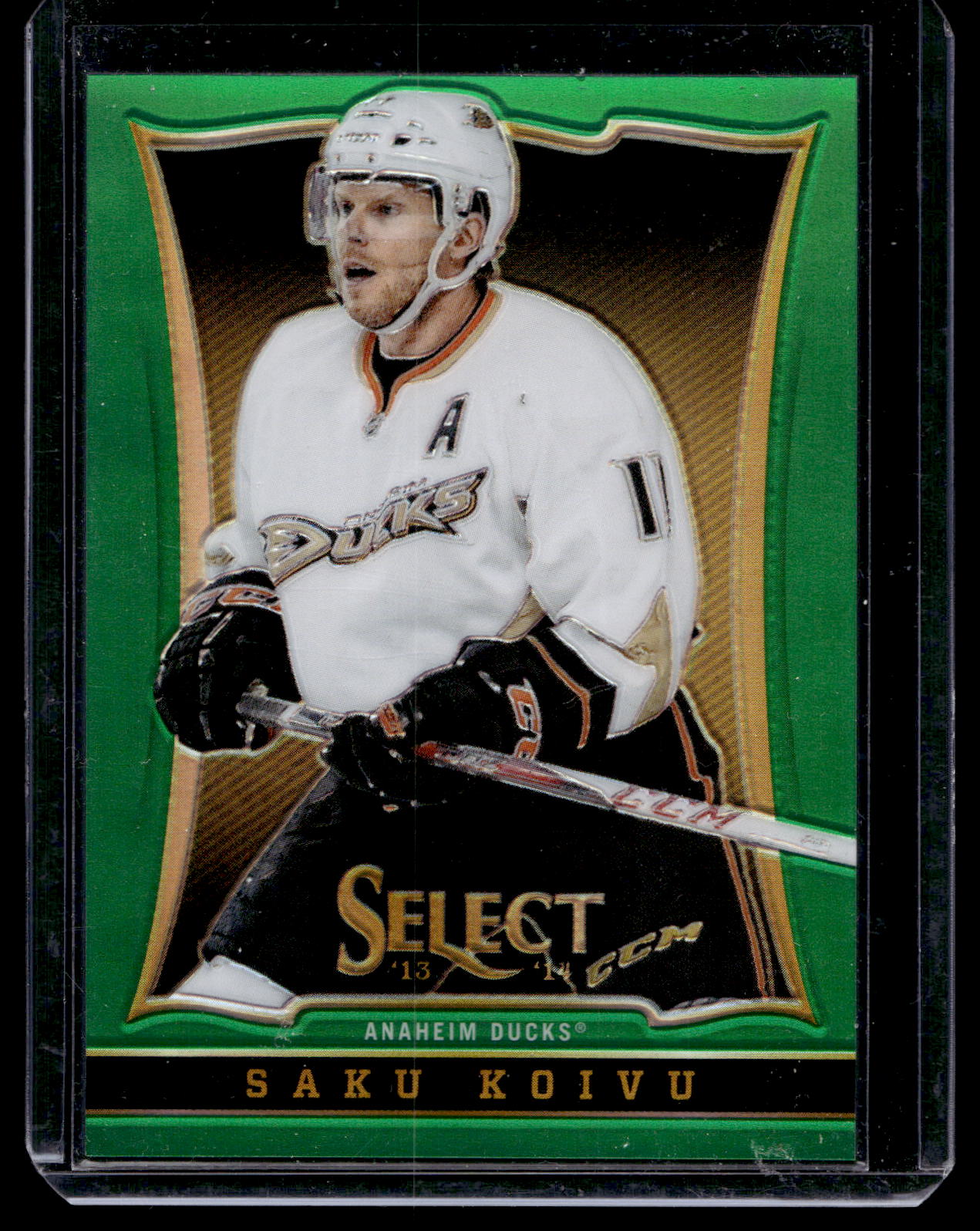 2013-14 Panini Select - Green Prizm - Saku Koivu #13 /25