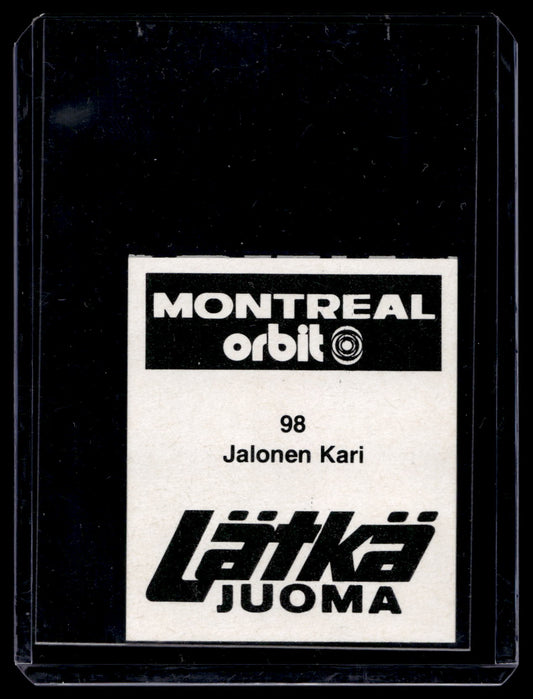 1980 Mallasjuoma Lätkäjuoma - Kari Jalonen #98