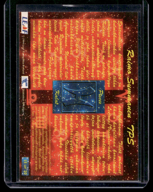 1994-95 SISU - Horoscopes - Raimo Summanen #15