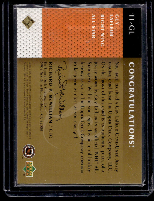 2001-02 Upper Deck Legends - Timeless Tributes Jerseys Guy Lafleur #TT-GL