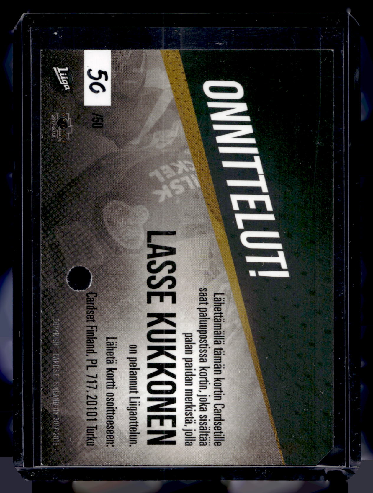 2017-18 Cardset - Signature Sensations - Lasse Kukkonen /50