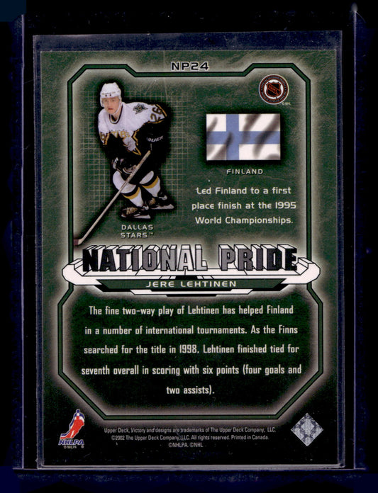 2002-03 Upper Deck Victory National Pride Jere Lehtinen #NP24