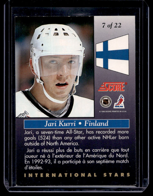 1993-94 Score - International Stars Canadian Jari Kurri #7