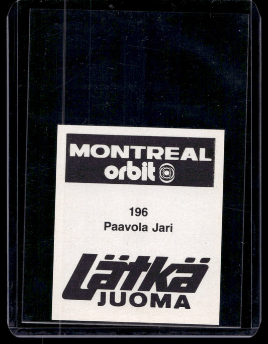 1980 Mallasjuoma Lätkäjuoma - Jari Paavola #196