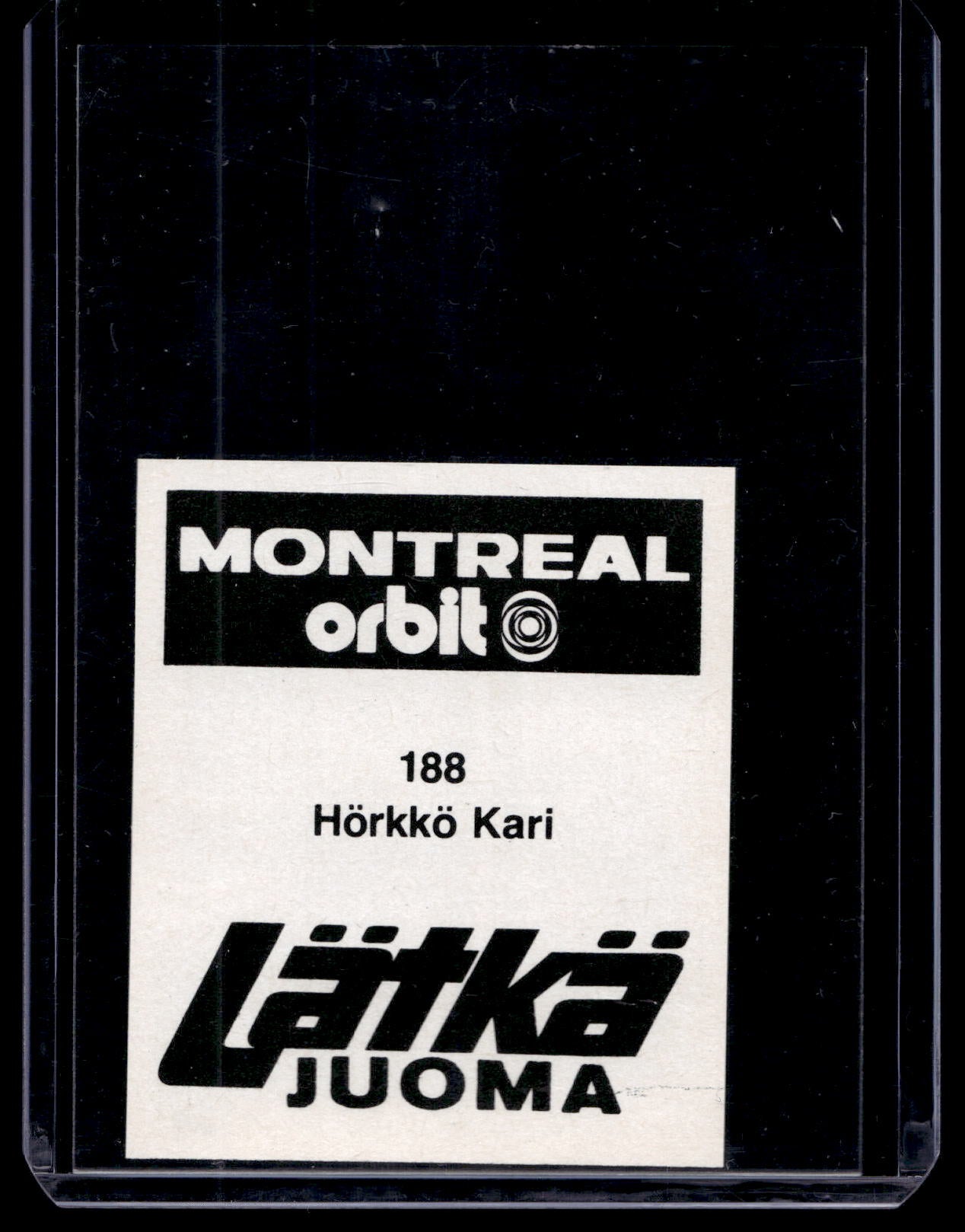 1980 Mallasjuoma Lätkäjuoma - Kari Hörkkö #188