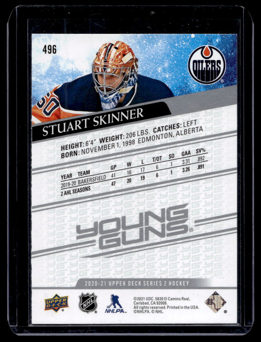 2020-21 Upper Deck - Young Guns - Stuart Skinner #496 RC