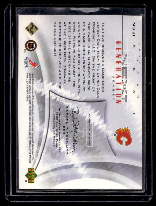 2001-02 Upper Deck - Next Generation Jerseys Jarome Iginla #NG-JI