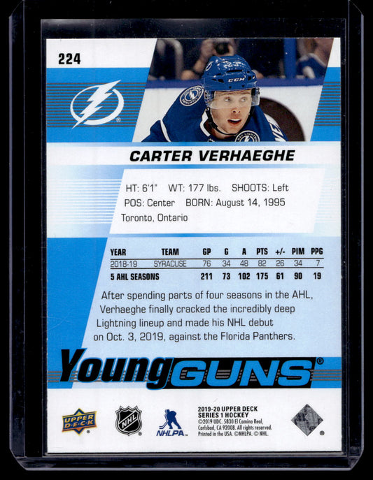 2019-20 Upper Deck - Young Guns - Carter Verhaeghe #224 RC