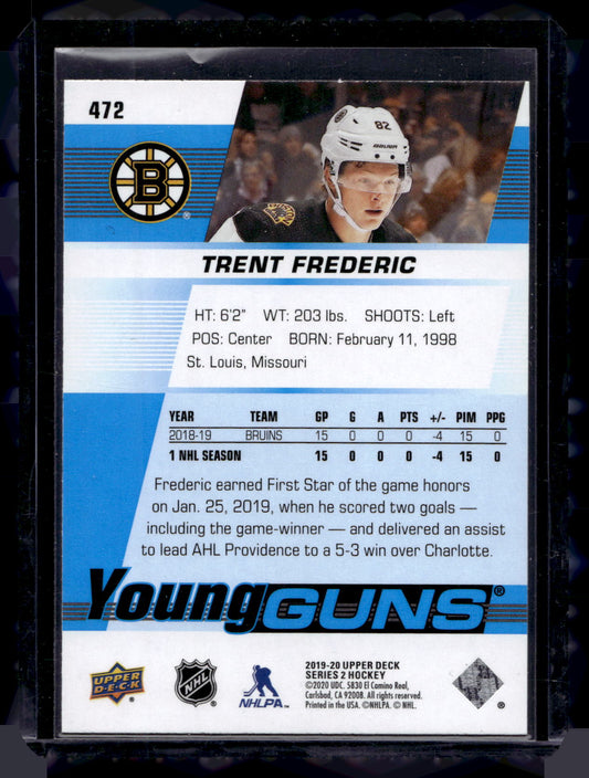 2019-20 Upper Deck - Young Guns - Trent Frederic #472 RC