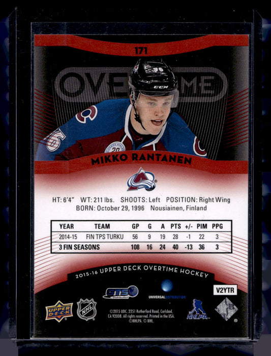 2015-16 Upper Deck GTS Overtime - Red Foil - Mikko Rantanen #171 /99 RY