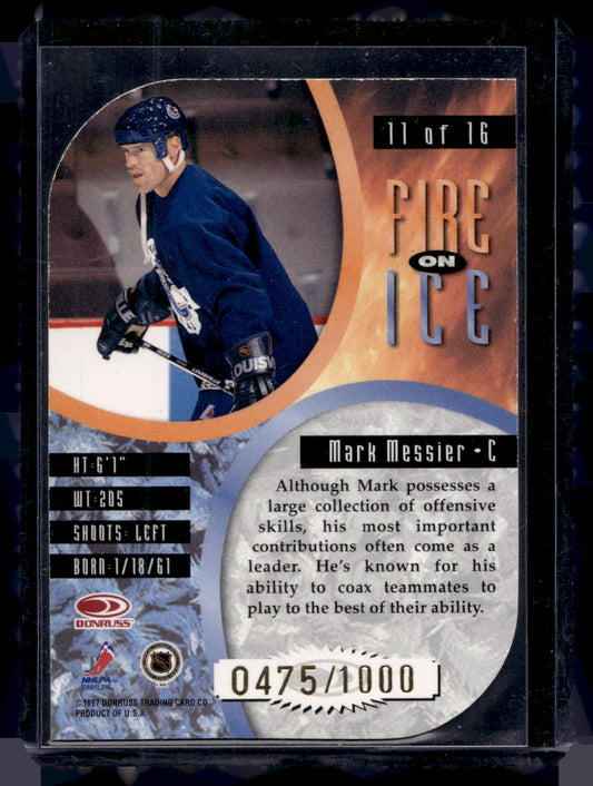 1997-98 Leaf - Fire on Ice - Mark Messier #11 of 1000