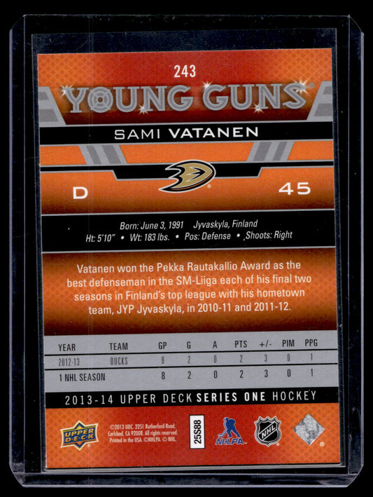 2013-14 Upper Deck - Young Guns - Sami Vatanen #243 RC