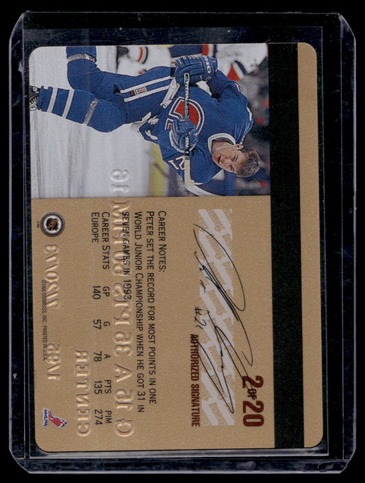 1995-96 Leaf - Studio Rookies - Peter Forsberg #2