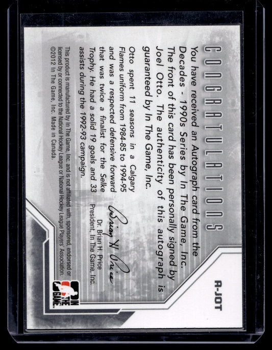 2013-14 In the Game Decades 1990s - Autograph Silver - Joel Otto #A-JOT