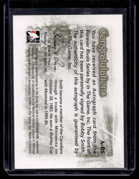 2012-13 In the Game Forever Rivals Series - Autographs - Bobby Smith #A-BS