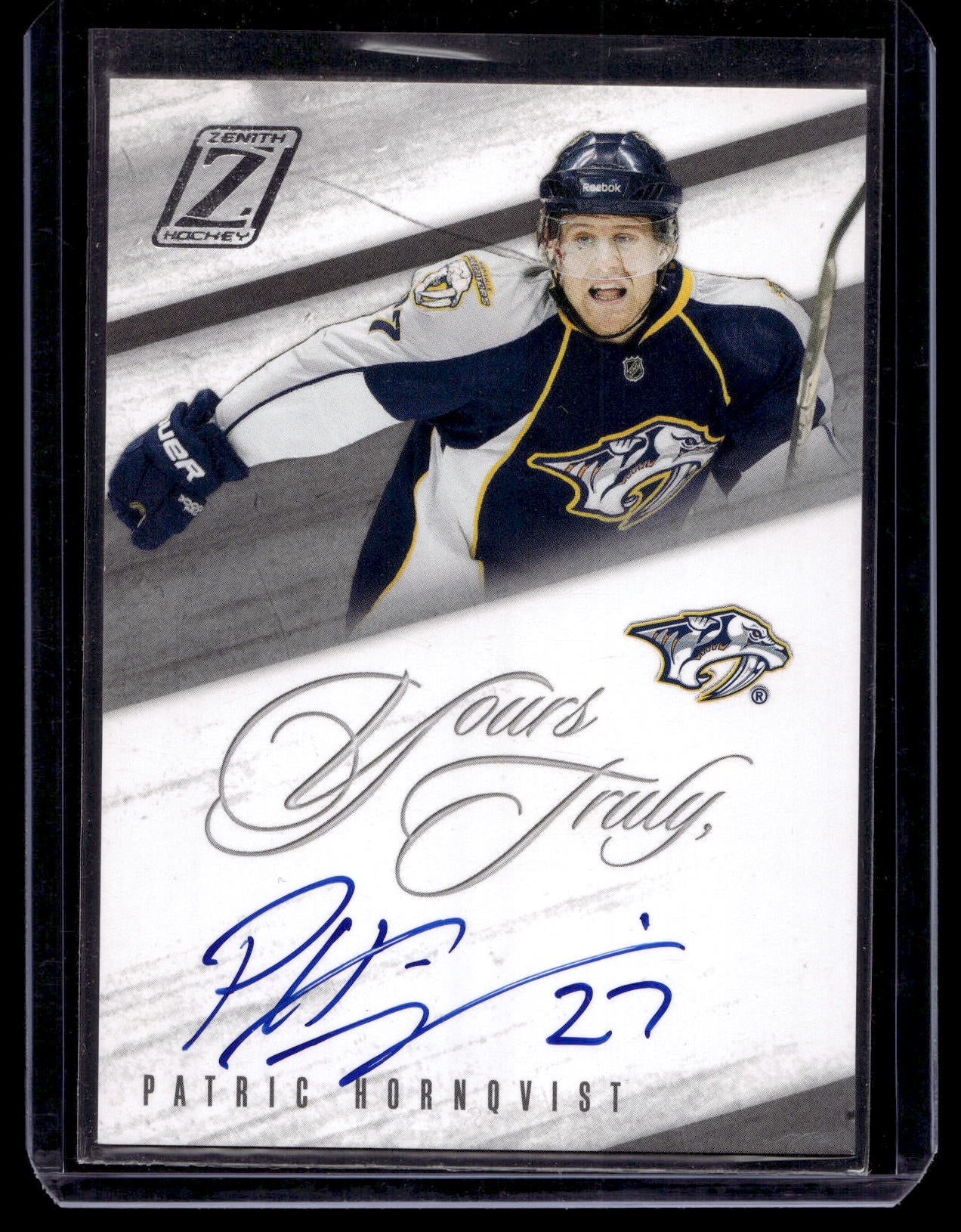 2010-11 Panini Zenith - Yours Truly Autographs - Patric Hornqvist #PH