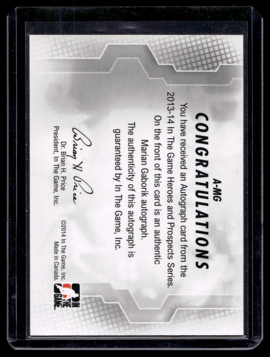 2013-14 In the Game Heroes and Prospects - Autographs - Marian Gaborik #A-MG