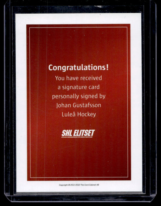 2011-12 SHL Signatures - Johan Gustafsson