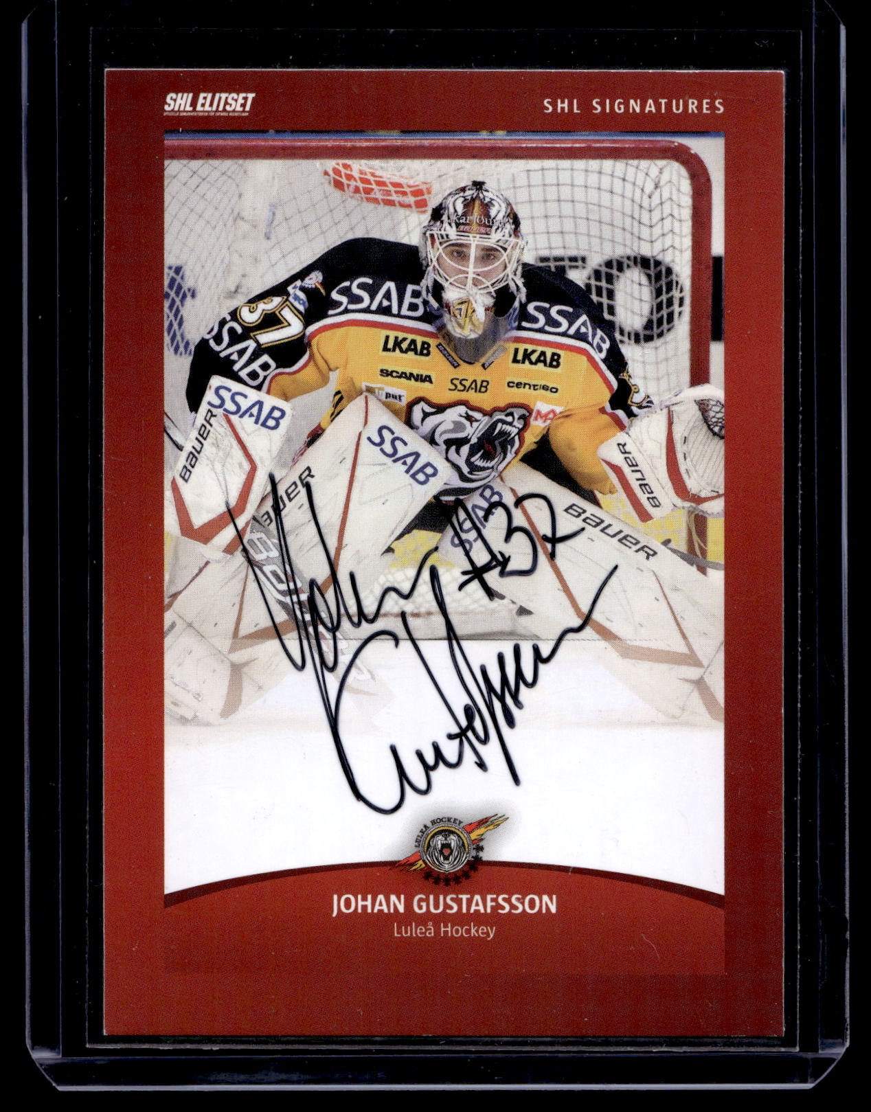 2011-12 SHL Signatures - Johan Gustafsson