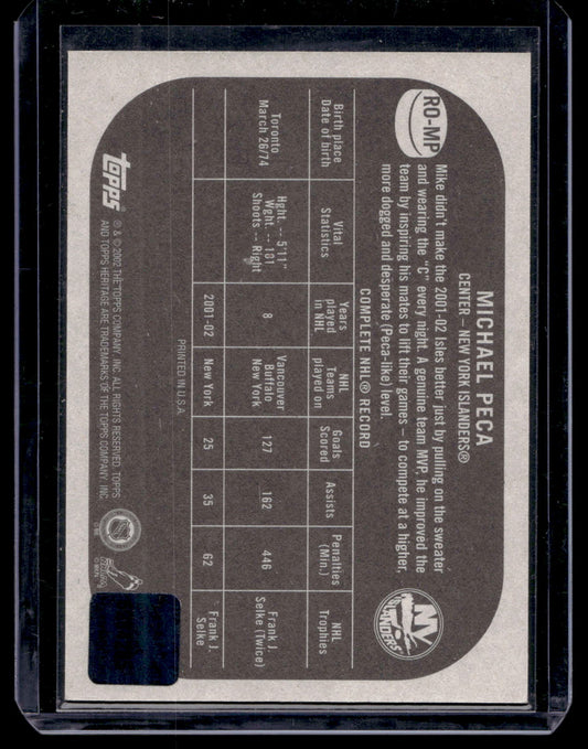 2002-03 Topps Heritage - Real One Autographs - Michael Peca #RO-MP