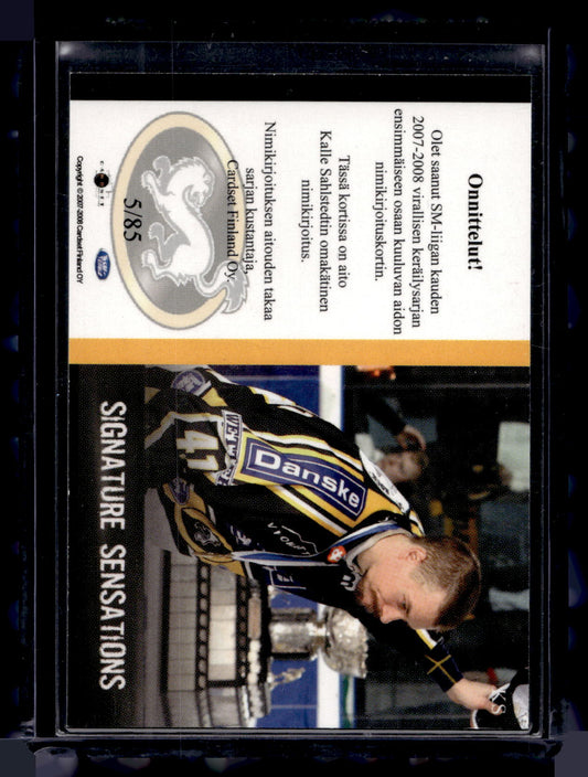 2007-08 Cardset Signature Sensations - Kalle Sahlstedt /85