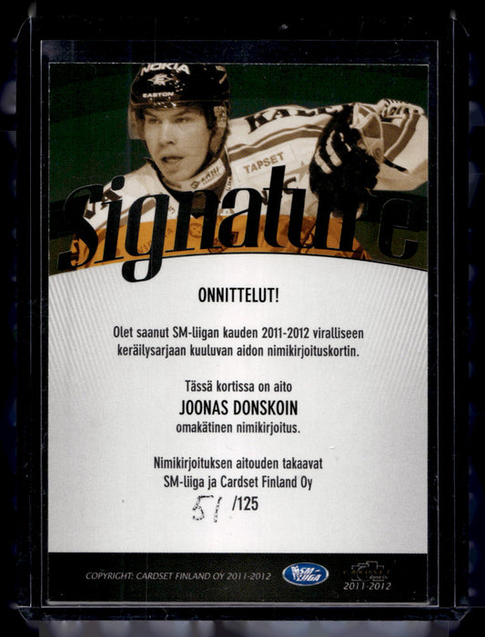 2011-12 Cardset Signature - Joonas Donskoi /125