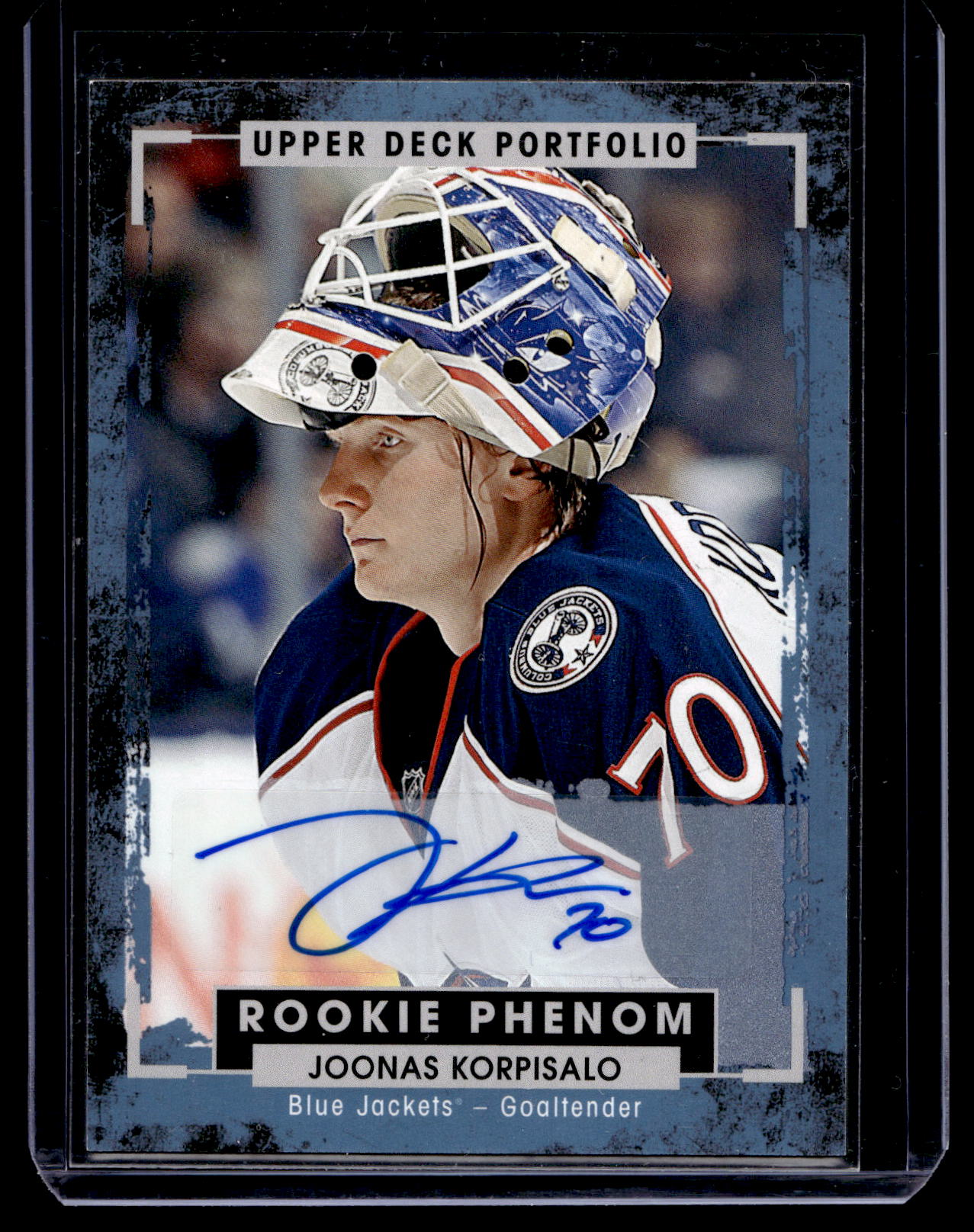 2015-16 Upper Deck Portfolio - Autographs Rookie Color Photos - Joonas Korpisalo #214 RC