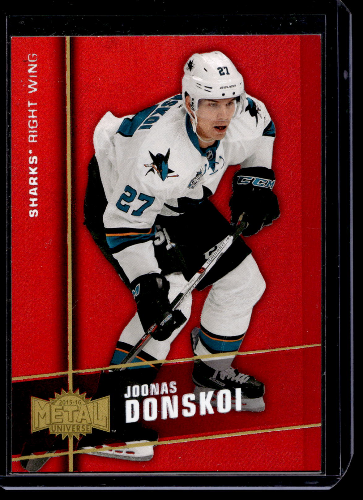 2015-16 Upper Deck Fleer Showcase - Metal Universe - Precious Metal Gems Red - Joonas Donskoi #MU-3 /150 RY