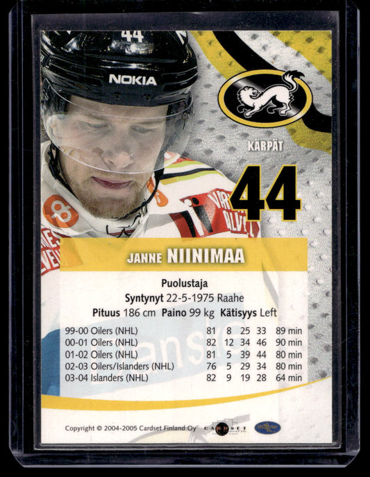 2004-05 Cardset Signature - Janne Niinimaa