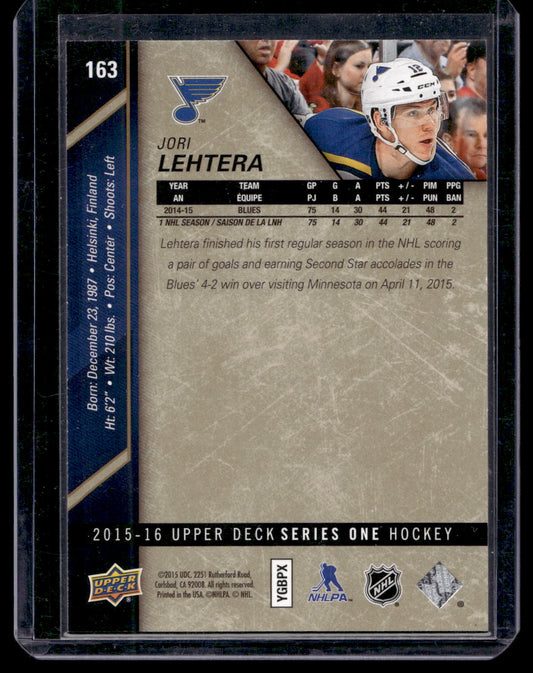 2015-16 Upper Deck - High Gloss - Jori Lehtera #163 /10
