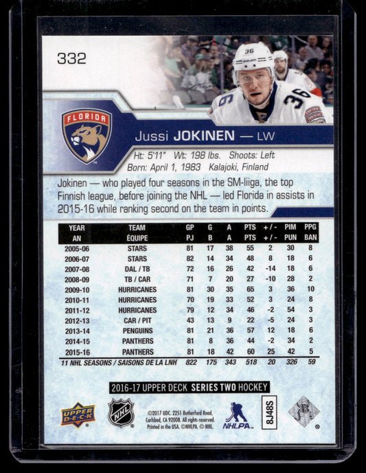 2016-17 Upper Deck - High Gloss - Jussi Jokinen #332 /10