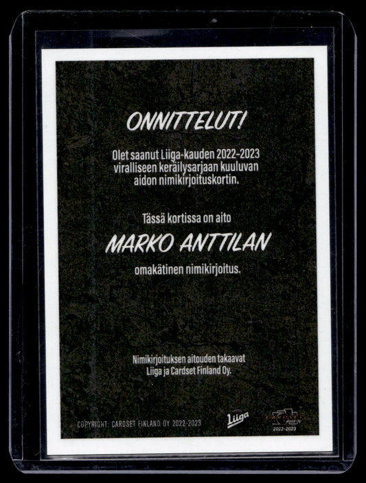 2022-23 Cardset Signature - Marko Anttila /100