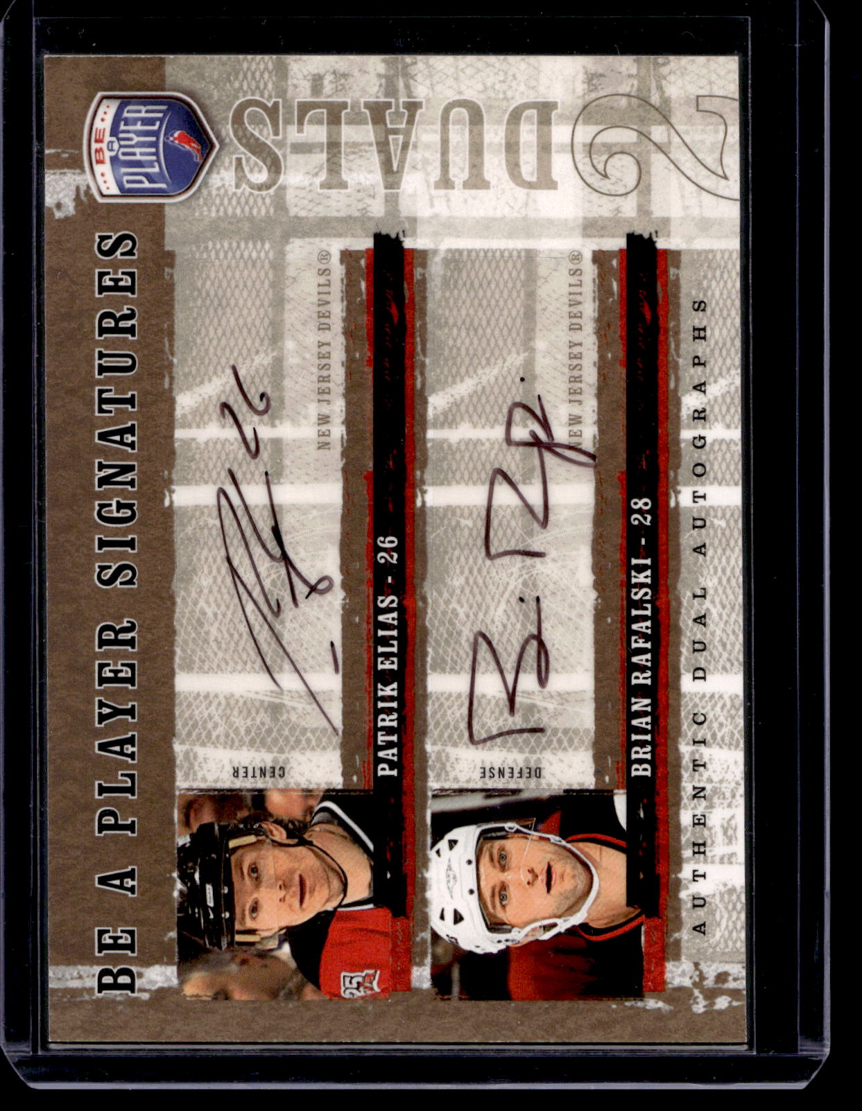 2006-07 Upper Deck Be a Player - Signatures Duals - Patrik Elias / Brian Rafalski #D-ER