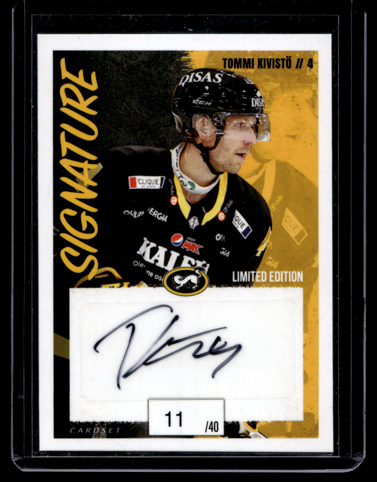 2022-23 Cardset Signature Limited Edition - Tommi Kivistö /40