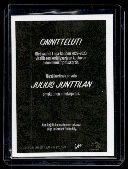 2022-23 Cardset Signature Limited Edition - Julius Junttila /40