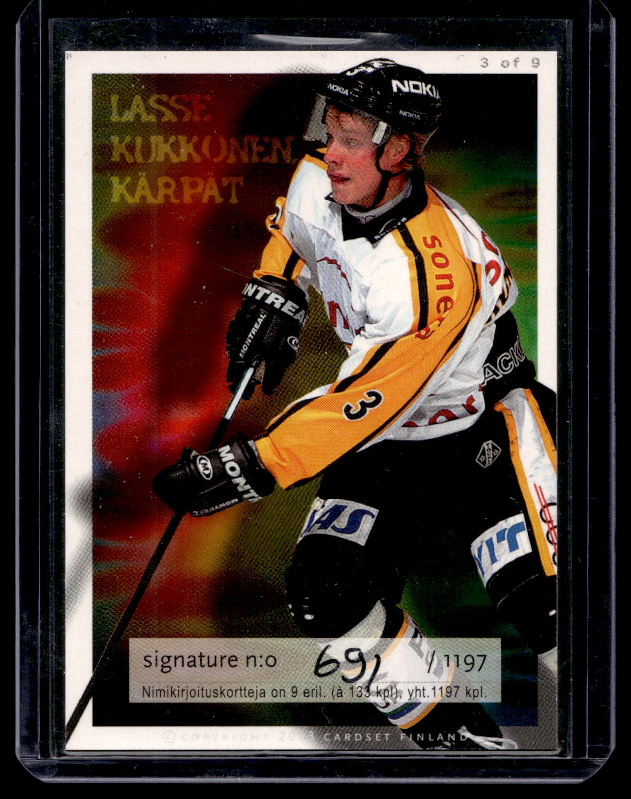 2002-03 Cardset Signature - Lasse Kukkonen /1197
