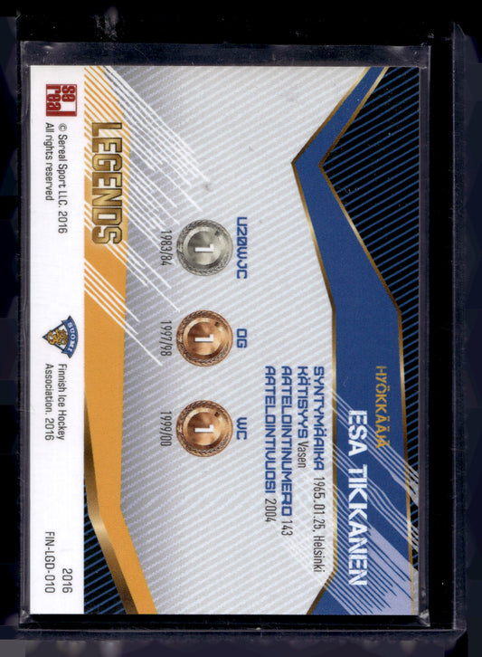 2016 Sereal Team Finland Legends - Esa Tikkanen #FIN-LGD-010 /70