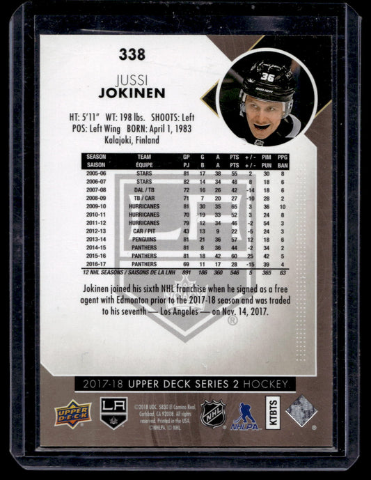 2017-18 Upper Deck - UD Midnight - Jussi Jokinen #338 /25