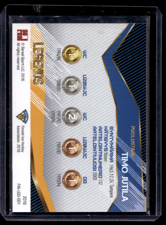 2016 Sereal Team Finland Legends - Timo Jutila #FIN-LGD-001 /70