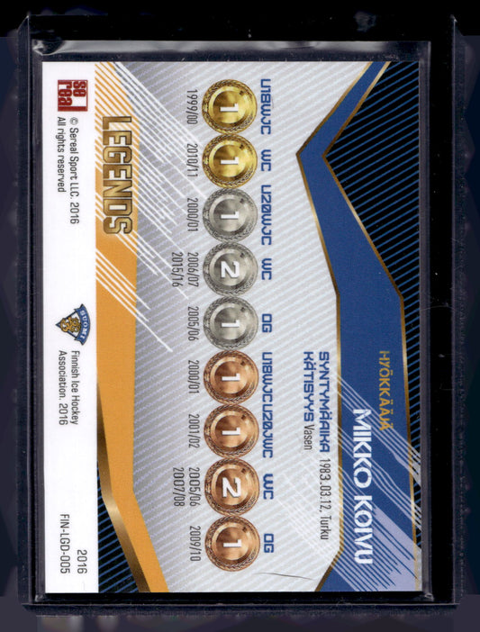 2016 Sereal Team Finland Legends - Mikko Koivu #FIN-LGD-005 /70
