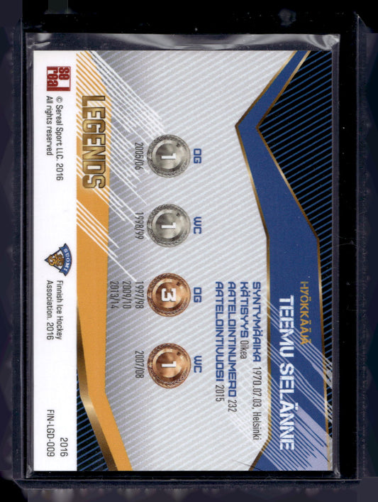 2016 Sereal Team Finland Legends - Teemu Selanne #FIN-LGD-008 /70